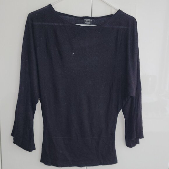 Line the Label Bell-Sleeve Black Black Sweater Size XS - Picture 1 of 9